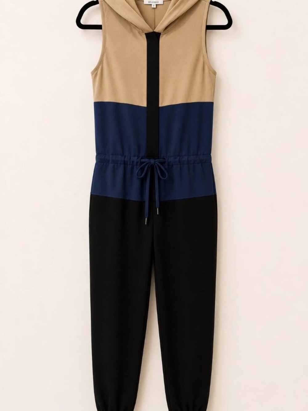 Rachel Roy Colorblock Hooded Sleeveless Jumpsuit XS
